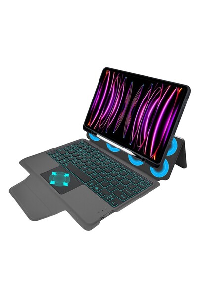 Petite Tuds Husă de înaltă protecție cu tastatură pentru iPad Pro 11 2018/2020/2021/2022, protecție Tuds, KeyTab Pro,