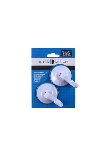 Interdesign 2-Piece Suction Hook White