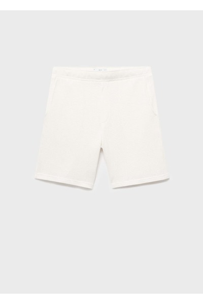 MANGO Man Kalıplı triko bermuda şort