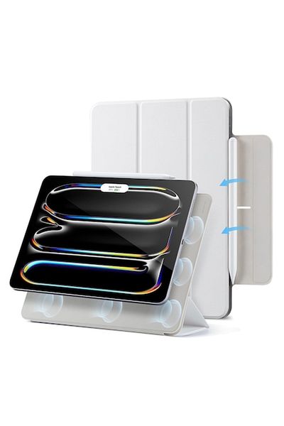 Petite Tuds Protective Case for iPad Pro 13 2024, Tuds Shield, ESR Rebound Magnetic, H44, TPU, Pearl White