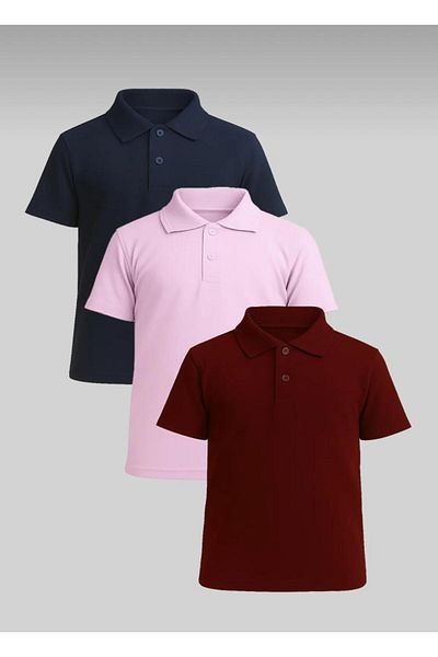 FERRY BUTİK TRIUC UNISEX CU MÂNĂ SCURTĂ GOLI POLO PENTRU COPII