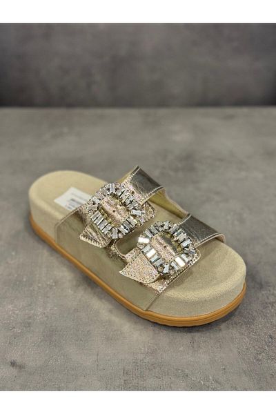 Zeyn Slippers Hand Made Genuine Leather Natural Stone Look