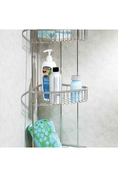 Interdesign Stainless Steel Forma 3-Tier Shelf Shower Caddy for Bathroom Essentials Silver