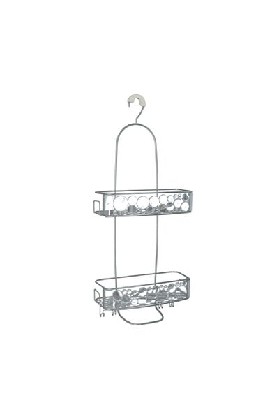 Interdesign Steel and Plastic Bubbli XL Shower Caddy Silver and Clear 26.13cm