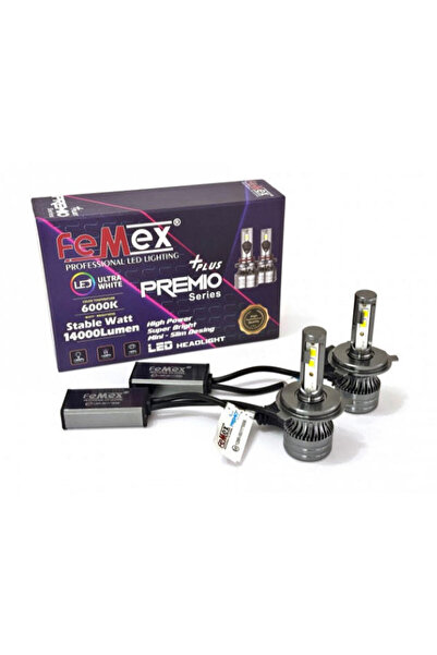FEMEX Premio Plus H4 Şimşek Etkili Led Xenon 14000 Lumen