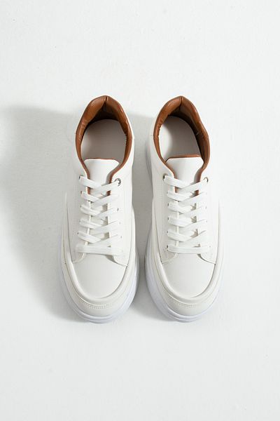 DUXAL SHOES Grant Men's White Thick Sole Sneaker – Casual and Stylish