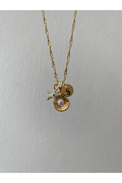 Fiamoss İstiridye Detaylı Harf Ve Nazar Kolye