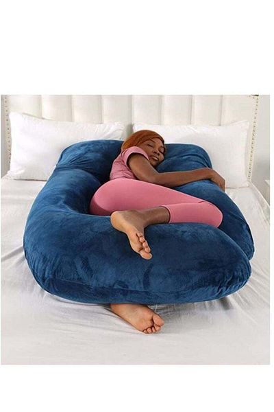 molody G-Shaped Pregnancy and Breastfeeding Pillow with Removable Velvet Cover