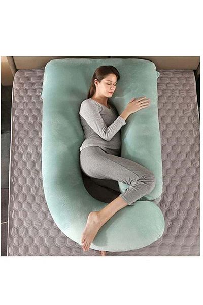 molody G-Shaped Pregnancy and Breastfeeding Pillow with Removable Velvet Cover