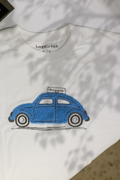 LoopiCo Kids Vosvos Desenli Puch İşlemeli T-shirt
