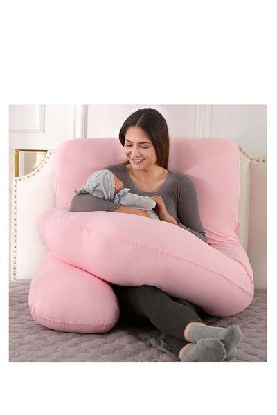 molody G-Shaped Pregnancy and Breastfeeding Pillow with Removable Velvet Cover