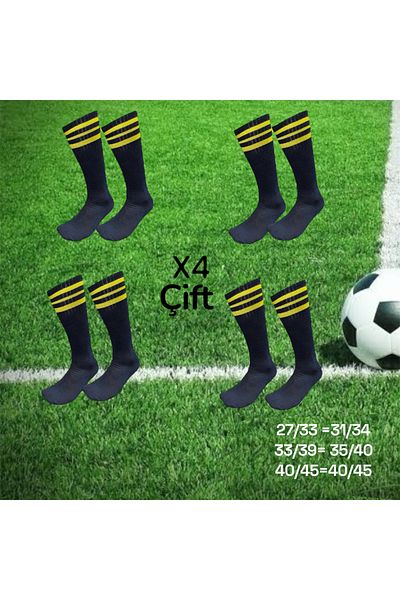 Woov Football Socks 4 Pairs of Children and Adults