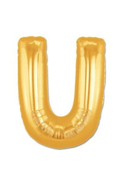 MBB ETİCARET U Letter Foil Balloon Gold Color 40 inch