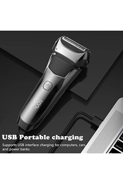 OEM Electric Shaver FK-609 – Efficient and Quick with 3 Flexible Blades, Modern Digital Display, 90-Mi