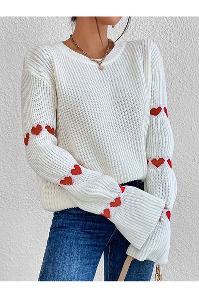 tofan WHITE KNITWEAR SWEATER