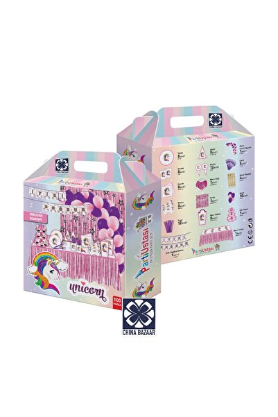 Genel Markalar Unicorn Temalı Doğum Günü Partisi 100 Parça Seti - Konsept, Pa...