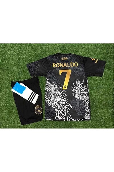 After Party R.e.a.l M.a.d.r.i.d 2023/24 Dragon (DRAGON) Μοτίβο Cristiano Ronaldo Σετ 3 τεμαχίων (ΜΑΥΡΟ) AG