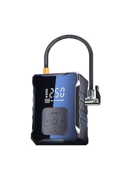 OEM Pompă de aer electrică portabilă SF007, baterie de 3600 mAh, afișaj digital LCD, încărcare USB și auto
