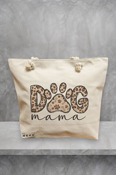BEKZ Τσάντα Θαλάσσης, μοντέλο μαμάς σκύλου, 40x51 εκ., Κρεμ, BEKZ®