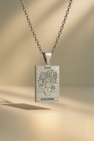 ArtinArt Son of Man - René Magritte Tarot Card |   316L Steel Necklace