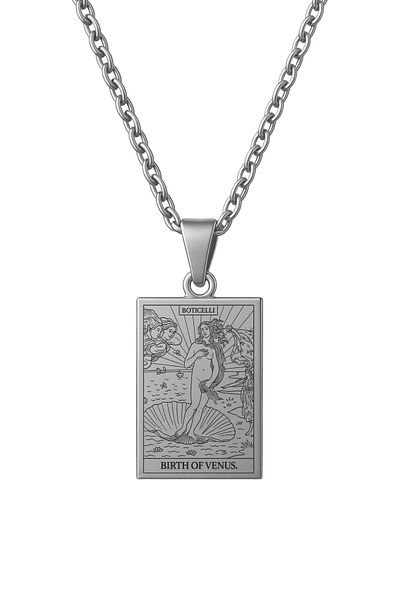 ArtinArt Birth of Venus - Sandro Botticelli Tarot Card |   316L Steel Necklace