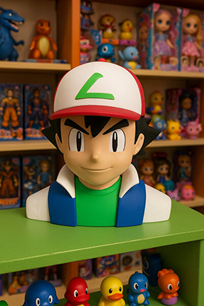 BaBaWoSs تمثال أنمي Ash Ketchum مقاس 18.5 سم، تمثال نصفي للديكور، طباعة عالية...