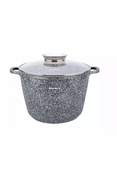 Klausberg Pot with lid 24 cm, 6.2L – Klausberg KB 7525, gray, non-stick coating with marble