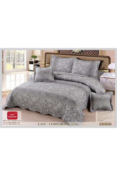 FIONNA.RO 5 Piece Duvet Cover Set - Gray