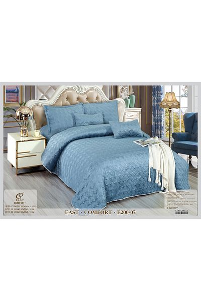 FIONNA.RO 5 Piece Velvet Duvet Cover Set - Aquamarine