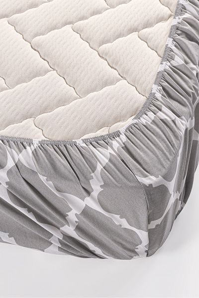 TeksNil Home 100% Cotton Oslo Double Anthracite Pique Set (Elastic Sheet, Pique, Pillow Cover)