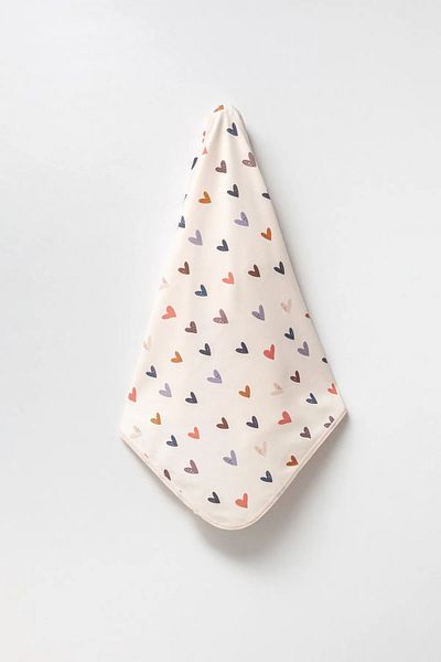 Bebelove Heart Printed Double Layer Combed Cotton Newborn and Multi-Purpose 100% Cotton Baby Blanket