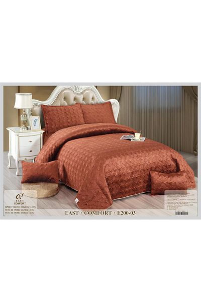FIONNA.RO 5 Piece Velvet Duvet Cover Set - Brick