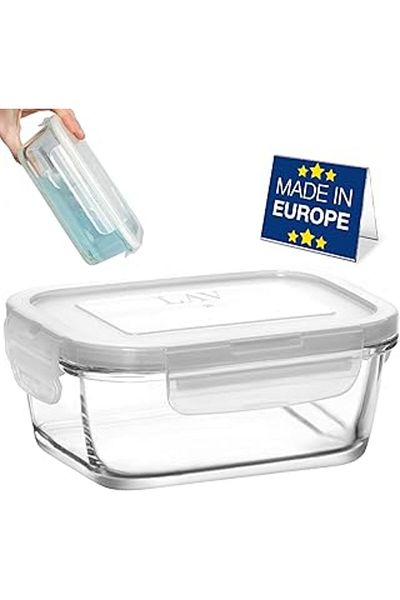 STOREMAX Lav Fresco Single Storage Container, 400 Cc, Glass