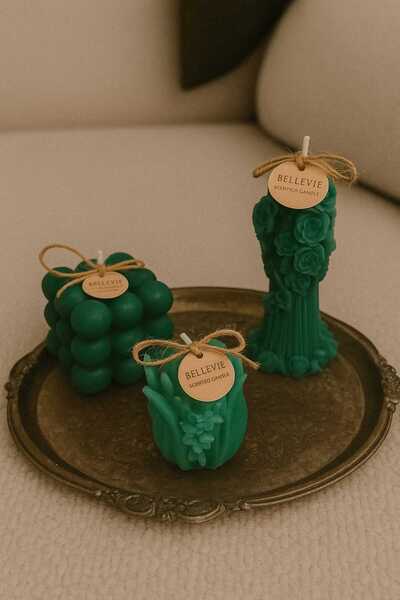 Handmade Dekoratif mum seti