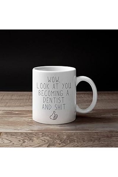 NETWORK ART Print Dore Dentist Cup, Dentistry Gift, Doctor Cup, English Dentist, Dentist Kah