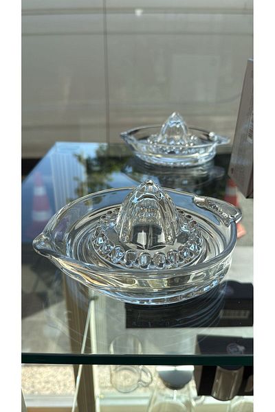 EMPA A V M Large Size Glass Lemon Squeezer Glass Lemon Squeezer
