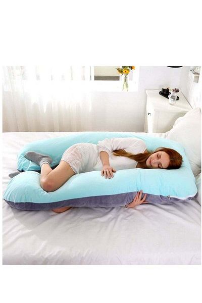 molody U-shaped pillow for pregnant and breastfeeding women with removable velvet cover