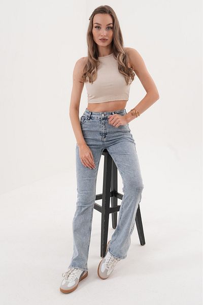 BIG LESSON Women's High Waist Flared Jeans