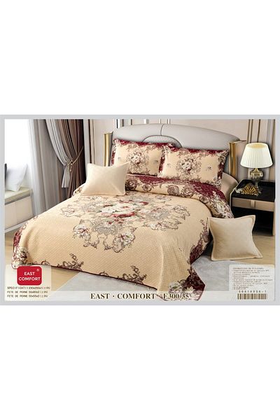 FIONNA.RO 5 Piece Velvet Duvet Cover Set - Big Flower