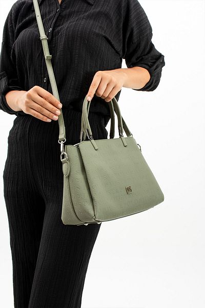 Just Polo Women's Embossed Printed Vegan Cross Shoulder and Hand Bag