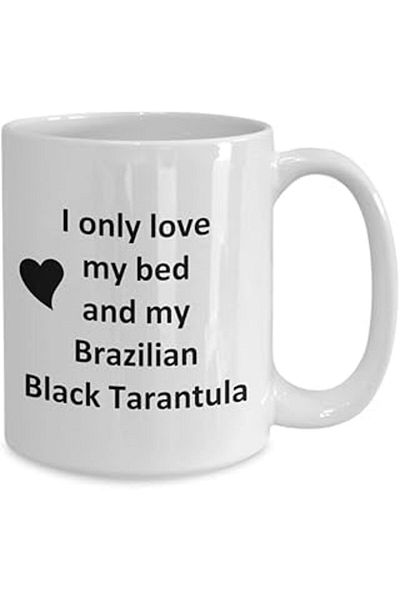 NETWORK ART Print Dore Brazil Black Tarantula Lover Mug - Spider Pet - Love My Brazil Black- English Mug