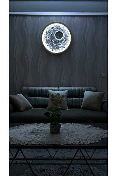 Moon 70 cm metal çerçeve dolunay tablo kumandalı