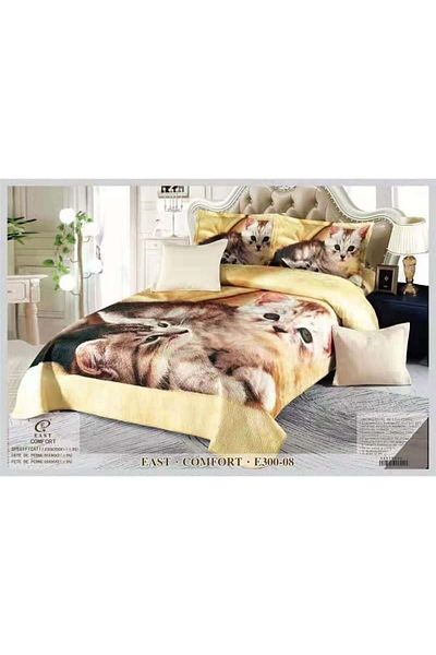 FIONNA.RO 5 Piece Velvet Duvet Set - Kittens