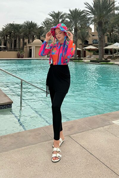 Genel Markalar 3Lü Tesettür Mayo Takım Geometrik