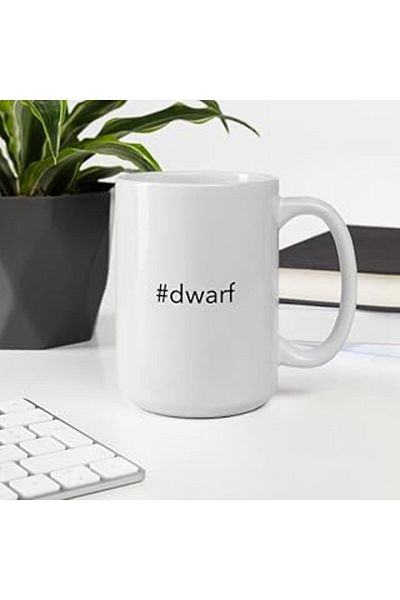 NETWORK ART Print Dore Hashtag Dwarf Mug - Dwarf Mug - White Glossy Mug - English Coffee Mug