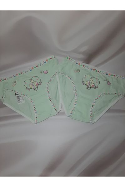 Butik Green Passion Elastane Front Printed Bato 2 Pcs Girl Panties