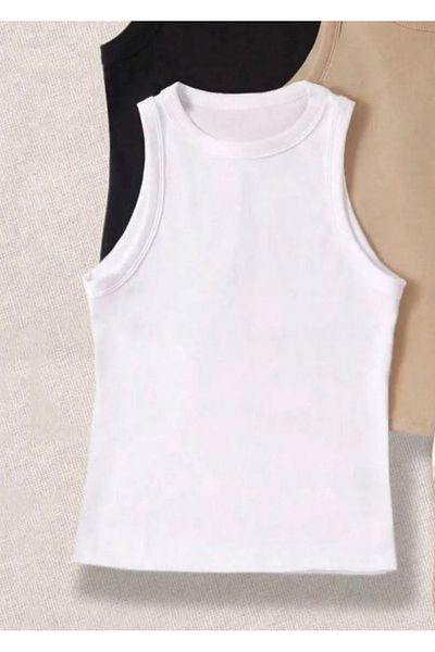 viyan butik Halter Neck T-Shirt Tank Top
