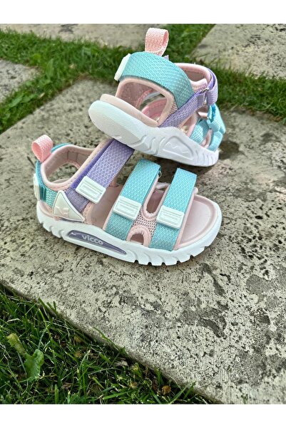 Vicco Size 26-35 Three Stripes Lightweight Non-Slip Sole Girls-Boys Sandals