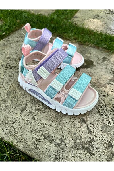 Vicco Size 26-35 Three Stripes Lightweight Non-Slip Sole Girls-Boys Sandals