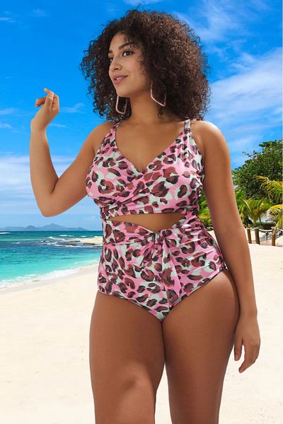 PayBuy Comfortable Patterned Relaxed Fit Plus Size Swimsuit Uv Protection for Beach and Pool